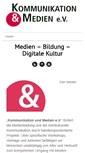 Mobile Screenshot of kommunikation-und-medien.de